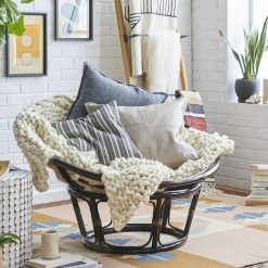 Alternative view of 42-inch Rattan Papasan Chair Frame Only Stain