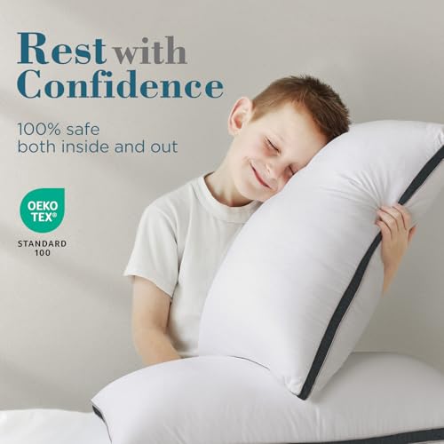 viewstar Bed Pillows King Size Set of 2, Hotel Quality, Down Alternative Big Pillow for Back, Stomach or Side Sleepers, Firm - Image 84
