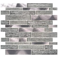 MSI Volcanic Luxe Interlocking 11.73 in. x 11.61 in. x 8mm Glass Metal Mesh-Mounted Mosaic Tile (9.5 Sq. ft. / CASE)