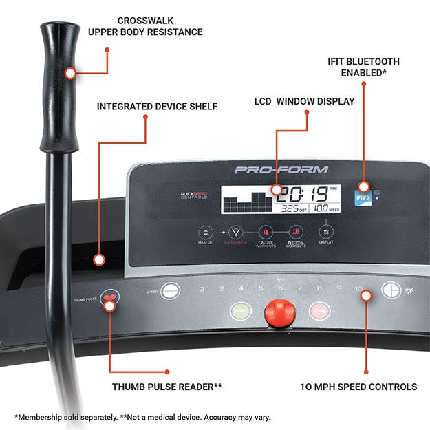 Proform Crosswalk LT Folding Treadmill - Image 4