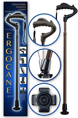 Ergocane Fully Adjustable Ergonomic Cane (Brown) - Image 6