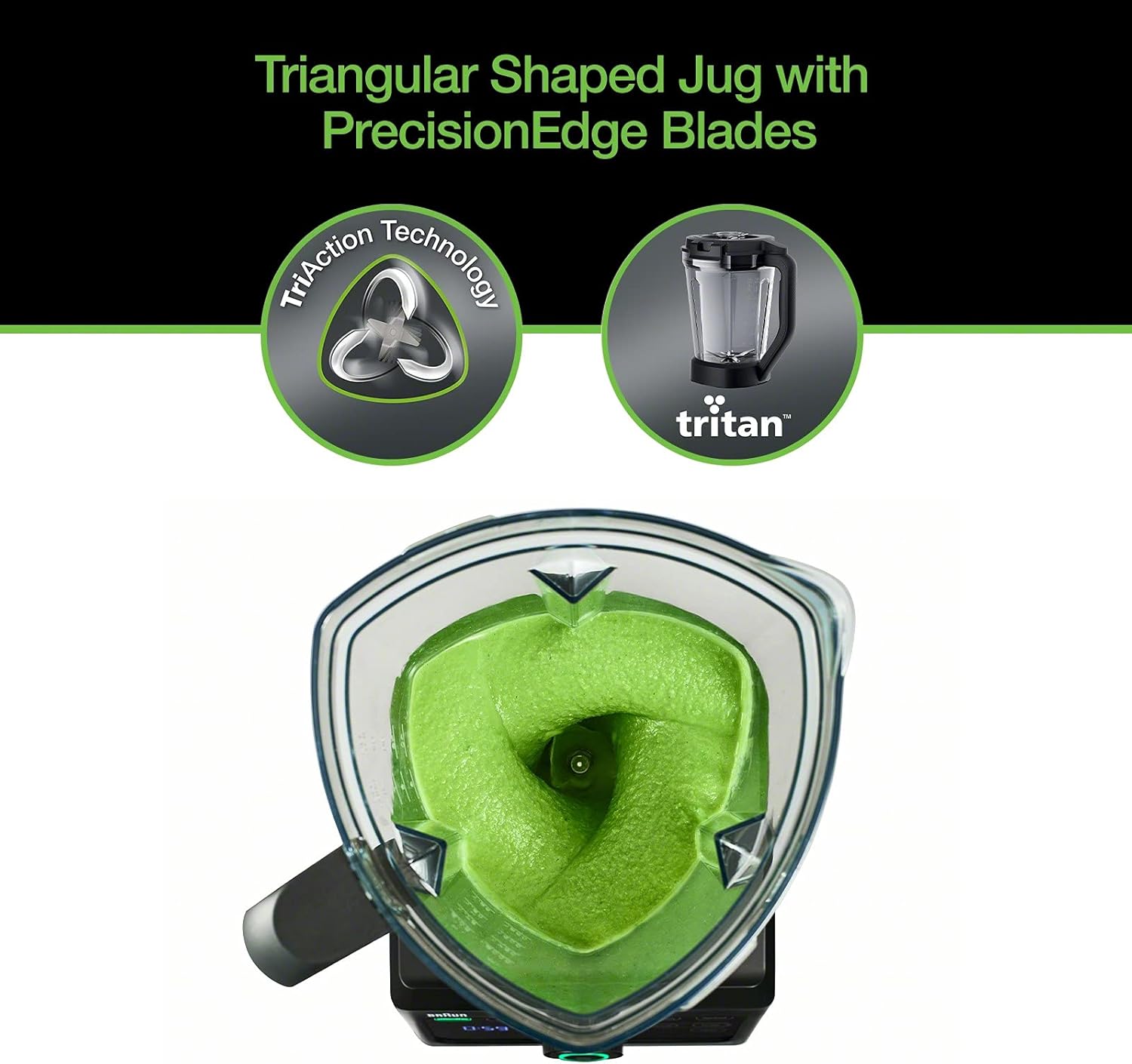Braun JB9041BK TriForce Power Blender with Smoothie2Go, Black - Image 4