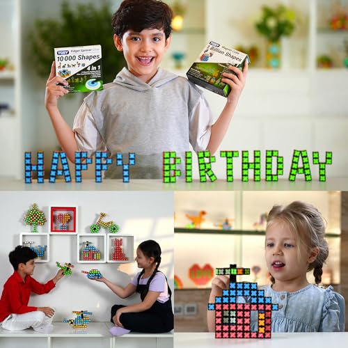 TOSY Magnet Fidget Spinner Mini – 8 Blocks, 3 in 1 Toy: Transformable Fidget Spinner, Infinity Cube, 2×2 Puzzle Cube, Stress Relief, STEM Magnet Tiles Birthday Gift for Kids/Boys/Girls/Adults, 4-Pack - Image 4