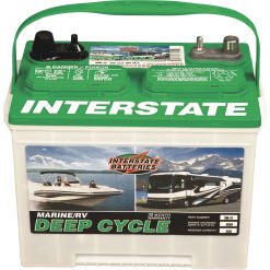 Alternative view of Marine Batteries Interstate Batteries Marine/RV Deep Cycle Battery, Group Size 27M, 12 Volt, Sealed Lead Acid