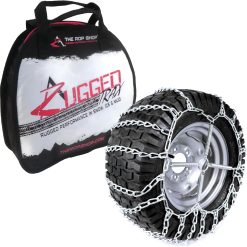Alternative view of The ROP Shop Pair of 2 Link Tire Chains & Tensioners 23×10.5×12 for Snow Blowers, Lawn & Garden Tractors, Mowers & Riders, UTV, ATV, 4-Wheelers, Utility Vehicles