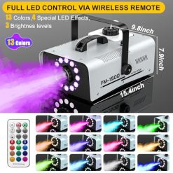 Alternative view of Fog Machine Outdoor Halloween, 1500W 20000CFM Smoke Machine with LED Lights, 2L Tank, 13 Colors & 4 Light Modes, Dual Wireless Remotes, Ideal for Indoor Parties, Stages, Weddings, DJ, Events