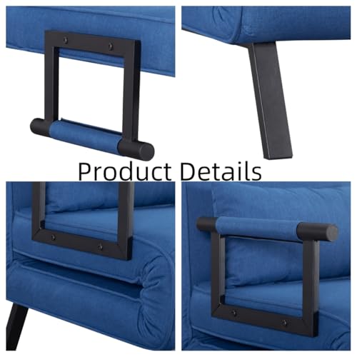 3 in 1 Sleeper Sofa Bed, Futon Sofa Bed for Living Room with Side Pocket, Black Sleepers Sofa Couch with Pullout Bed, Convertible Love Seat Sleepers Bed for Living Room, Bedroom, Small Space - Image 39